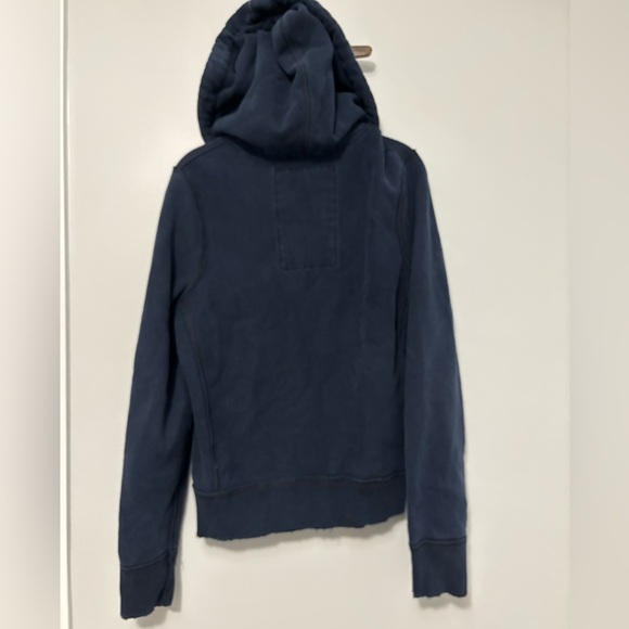 Vintage Abercrombie and Fitch Men small zip up sweatshirt hoodie navy muscle - Picture 5 of 10